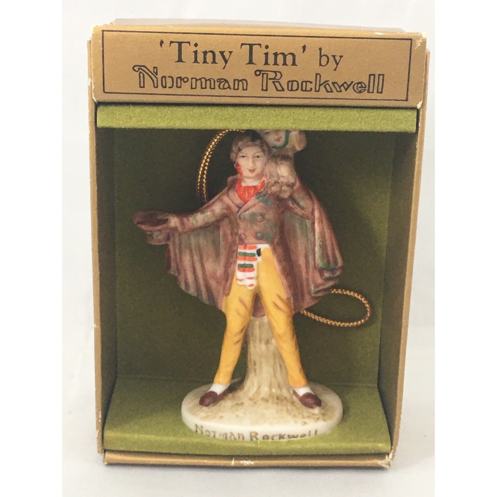 Tiny‎ Tim Christmas Decoration Hanging Ornament Gorham Norman Rockwell